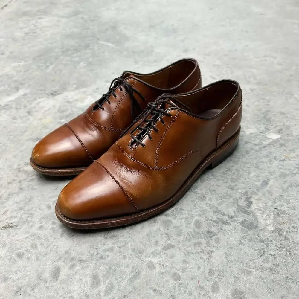 Allen Edmonds Niles Brown Leather Cap-Toe Dress Shoe - 7E